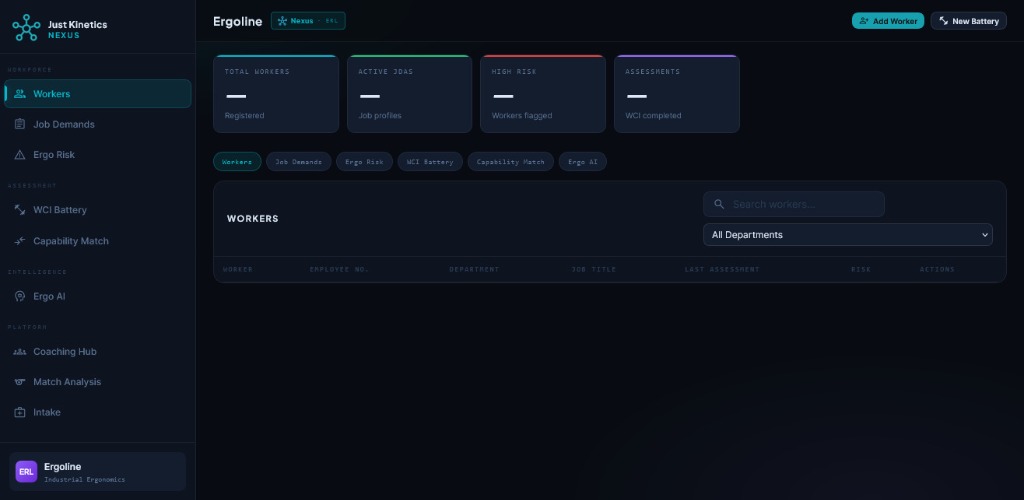 Nexus Ergoline Interface Showcase